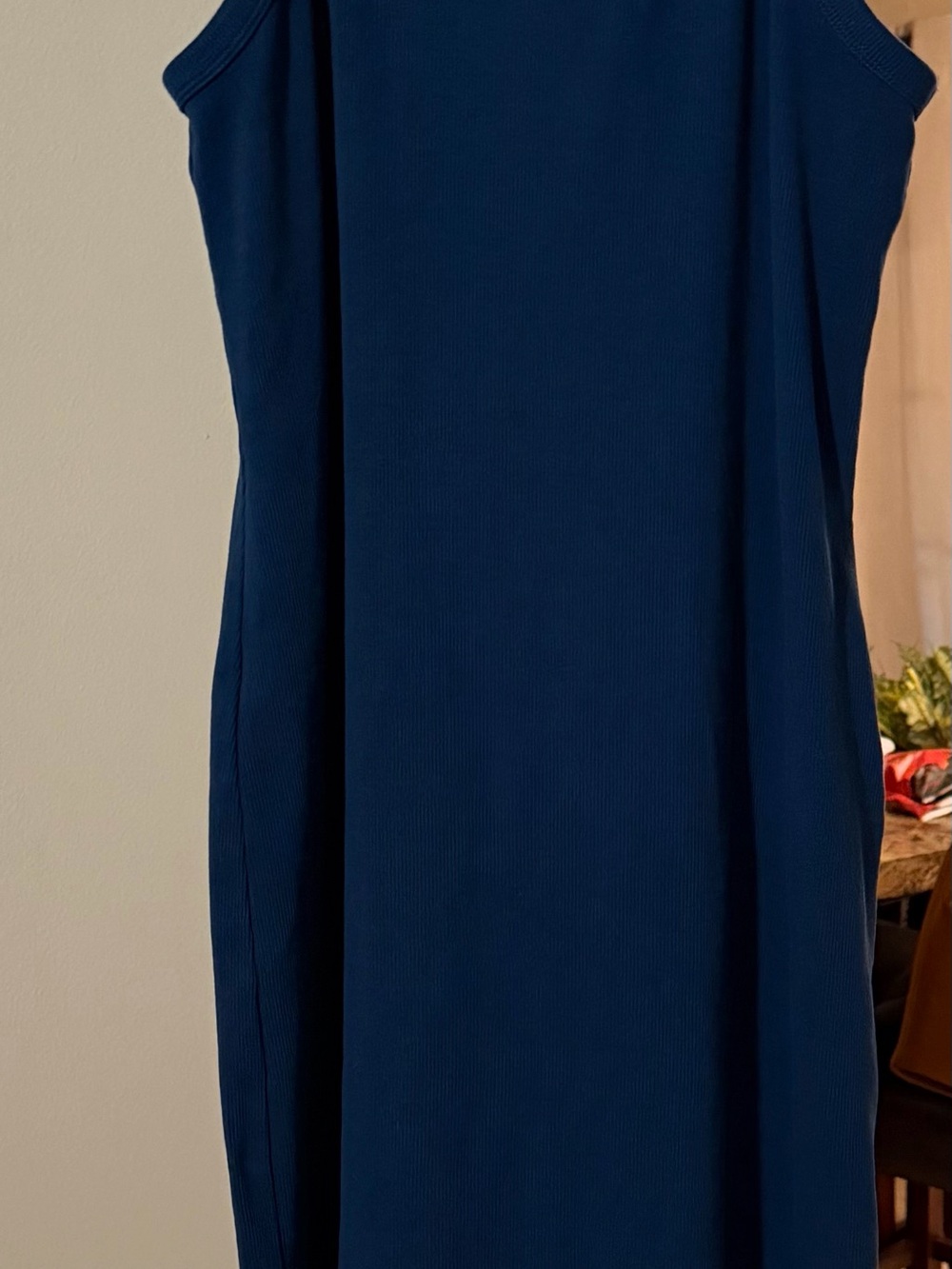 Old Navy Navy Sleeveless Ribbed Midi Dress